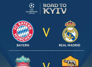 Calcio, Champions League: Roma contro Liverpool in semifinale