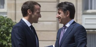 Il Presidente del Consiglio Giuseppe Conte a Parigi da Emmanuel Macron