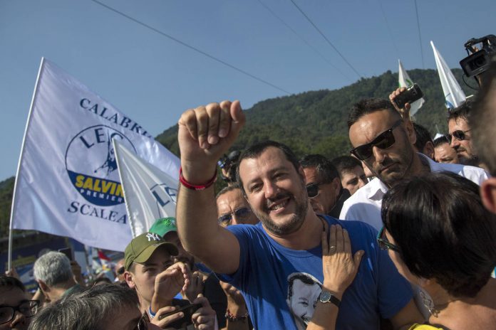 Matteo Salvini al raduno di Pontida