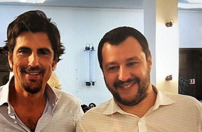 Il deputato Gianluca Cantalamessa insieme al ministro Matteo Salvini