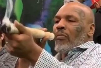 Mike Tyson non cambia mai, mega spinello al festival della marijuana
