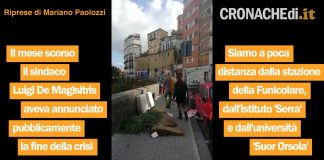 rifiuti a Napoli corso Vittorio Emanuele