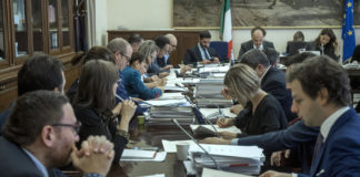 Foto Roberto Monaldo / LaPresse 20-11-2019 Roma Politica Camera dei Deputati - La commissione Finanze vota gli emendamenti al decreto fiscale Nella foto Deputati al lavoro sugli emendamenti Photo Roberto Monaldo / LaPresse 20-11-2019 Rome (Italy) Chamber of Deputies -Tax decree In the pic A moment of work