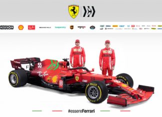 Foto Ufficio Stampa Ferrari/LaPresse 10 marzo 2021 Maranello, Italia sport Ferrari, svelata la monoposto per il Mondiale 2021: è la SF21 di Leclerc e Sainz Nella foto: la nuova Ferrari SF21 con Leclerc e Sainz Photo Ferrari Press Office/LaPresse march 10, 2021 Maranello, Italy sport Ferrari unveiled their race car for the 2021 Formula One season, the SF21, in an online event today. in the photo: the new Ferrari SF21 with Leclerc and Sainz DISTRIBUTION FREE OF CHARGE-NOT FOR SALE