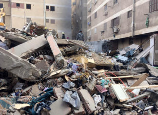 Egitto, crollo della palazzina: sale a 18 il bilancio delle vittime, 24 i feriti