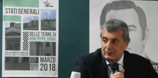 Il procuratore aggiunto della Dda di Napoli Luigi Frunzio. La foto postata su Facebook dal "Comitato don Peppe Diana"