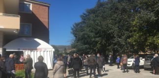 Il centro vaccinazioni allestito dalla Asl di Montesarchio