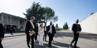 Foto Filippo Attili/Palazzo Chigi/LaPresse 14-07-2021 - Santa Maria Capua Vetere, ItaliaPolitica Il Presidente del Consiglio Mario Draghi e la Ministra della Giustizia Marta Cartabia hanno visitato la Casa Circondariale ‘Francesco Uccella’ di Santa Maria Capua Vetere. In seguito hanno rilasciato dichiarazioni alla stampa. DISTRIBUTION FREE OF CHARGE - NOT FOR SALE - Obbligatorio citare la fonte LaPresse/Palazzo Chigi/Filippo Attili