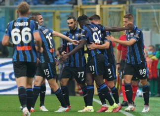 Calcio: reti, show e tensioni. Tra Atalanta e Lazio è 2-2