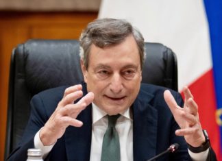 Ufficio Stampa Palazzo Chigi / LaPresse - Roma, Italia in foto il Presidente del Consiglio Mario Draghi
