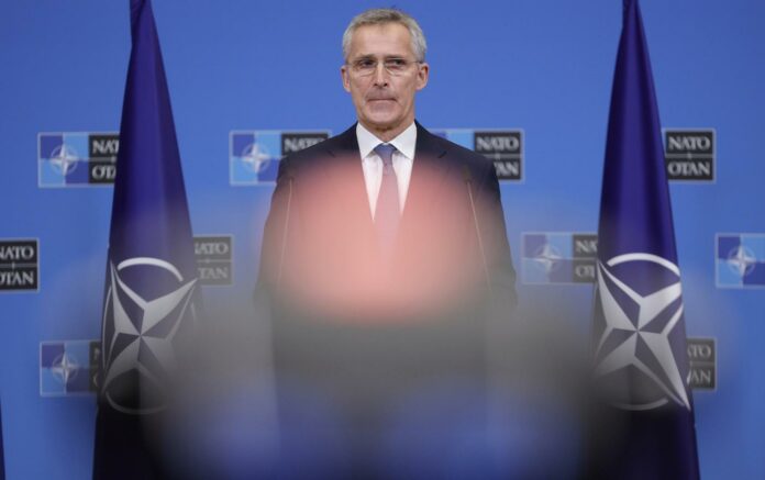 Europe Russia Ukraine NATO NATO Secretary General Jens Stoltenberg listens to questions during a media conference at NATO headquarters in Brussels, Monday, Jan. 24, 2022. (AP Photo/Olivier Matthys)