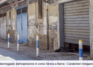 Napoli, una bomba contro un box auto a Barra Napoli, bomba contro un box auto a Barra