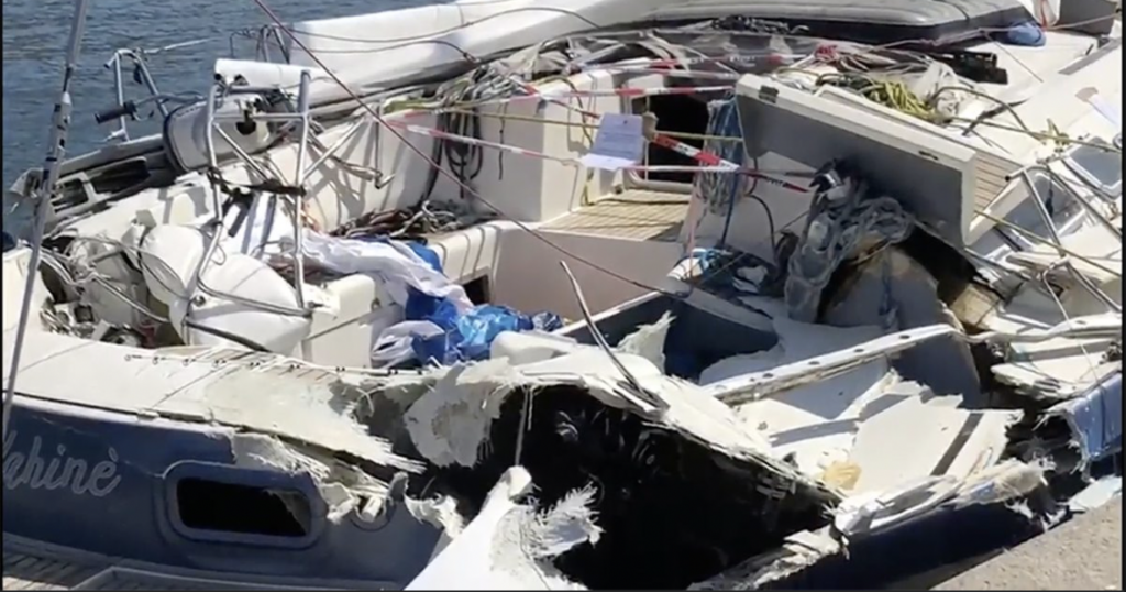 incidente yacht barca a vela