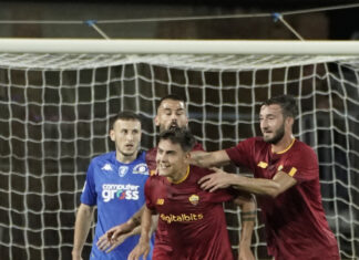 Calcio: Roma corsara a Empoli, 2-1 con i gol di Dybala e Abraham