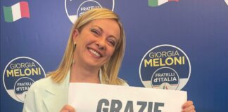 La leader di Fratelli d'Italia Giorgia Meloni