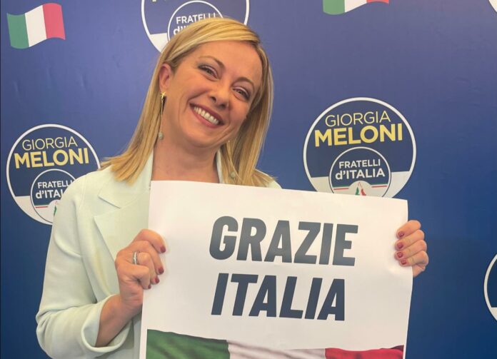 La leader di Fratelli d'Italia Giorgia Meloni