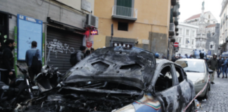 Napoli - Francoforte: la città messa a ferro e fuoco