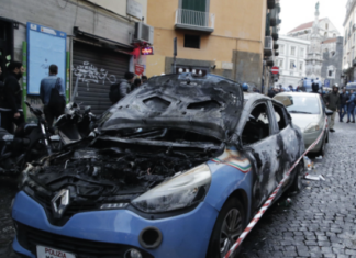 Napoli - Francoforte: la città messa a ferro e fuoco