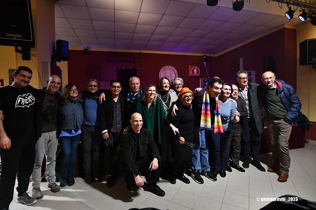 I soci del jazz club "Lennie Tristano" insieme al bassista Jeff Berlin