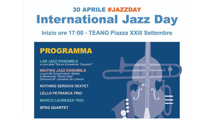 Il programma dell'"International Jazz Day" a Teano