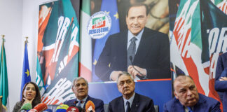 Conferenza stampa dei vertici di Forza Italia