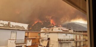 Foto di un incendio in Sicilia
