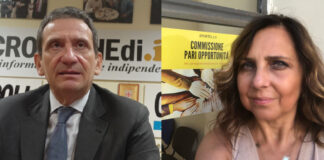 Il prefetto di Caserta Giuseppe Castaldo e la preside Antonella Serpico, dirigente dell’istituto superiore “Giordani” e presidente dell’Associazione nazionale dirigenti scolastici (Andis)
