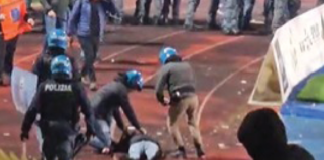 Casertana, tifoso ferito