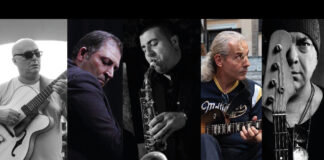 Da sinistra Pietro Condorelli, Michele Di Martino, Enzo Anastasio, Lello Panico e Pippo Matino. Saranno le guest star delle jam session ogni giovedì al MantovanelLive di Caserta