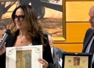 Rosa Pagliaro in occasione del conferimento del premio "Capitolino d'Oro"