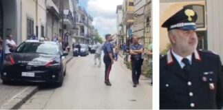 Via Falconieri, a destra il comandante Raimondo Semprevivo