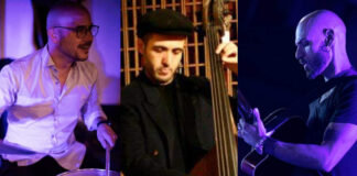 Luigi Caiazzo (batteria), Ciro Imperato (contrabbasso) e Francesco Vacatello (chitarra)