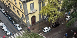 Napoli, l'albero caduto