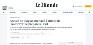 Le Monde sul plagio di Saviano