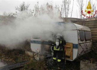 Vairano Patenora, trovato un cadavere bruciato in una roulotte nelle campagne