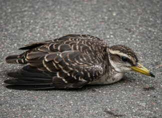 Airone cenerino recuperato a San Marzano sul Sarno Airone salvato