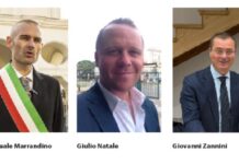 Il sindaco Marrandino, il su vice Natale e il consigliere regionale Zannini