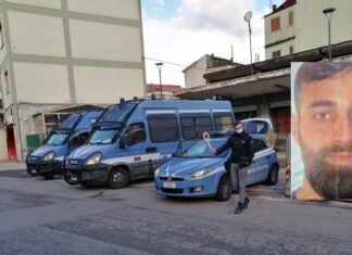 Polizia a Secondigliano e Saverio Emanuele Margarita