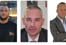 Gli assessori Scalzone e Natale e al centro Marrandino