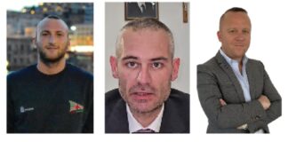 Gli assessori Scalzone e Natale e al centro Marrandino