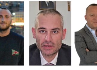 Gli assessori Scalzone e Natale e al centro Marrandino