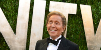 Valentino Garavani arrives al Vanity Fair Oscars Viewing and After Party 2013 (Photo by Jordan Strauss Invision AP)
