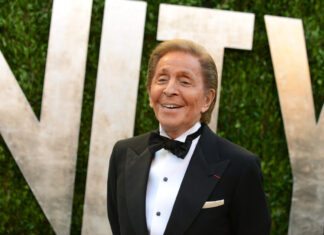 Valentino Garavani arrives al Vanity Fair Oscars Viewing and After Party 2013 (Photo by Jordan Strauss Invision AP)