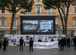 Gaza: protesta di Amnesty e Greenpeace a Roma Tregua violata