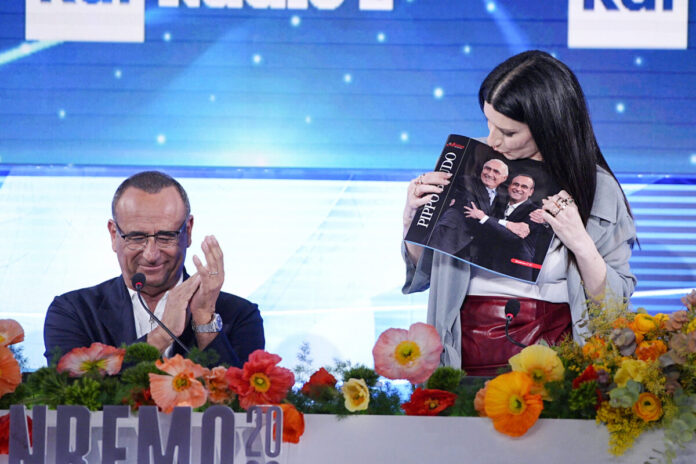 Carlo Conti e Laura Pausini