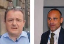 I sindacalisti Aldo Di Giacomo e Ciro Auricchio
