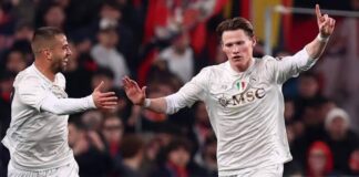 McTominay festeggia contro il Genoa