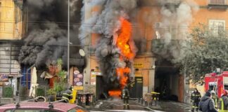 Incendio pizzeria "Benvenuti al Sud"