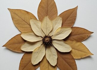 Le foglie d’autunno diventano decorazioni uniche Riciclo creativo