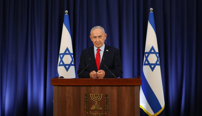Israeli Prime Minister Benjamin Netanyahu speaks during a press conference in Jerusalem, Thursday, March 19, 2026. (Ronen Zvulun, Pool Photo via AP) Associated Press / LaPresse Only italy and spain